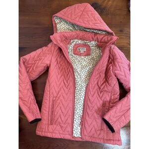Riding Sport Girls Bethany jacket With Hood Girls size Medium / 10 Coral Zip Up